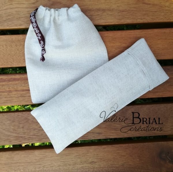 Coussinet pour les yeux graines de lin et lavande bio